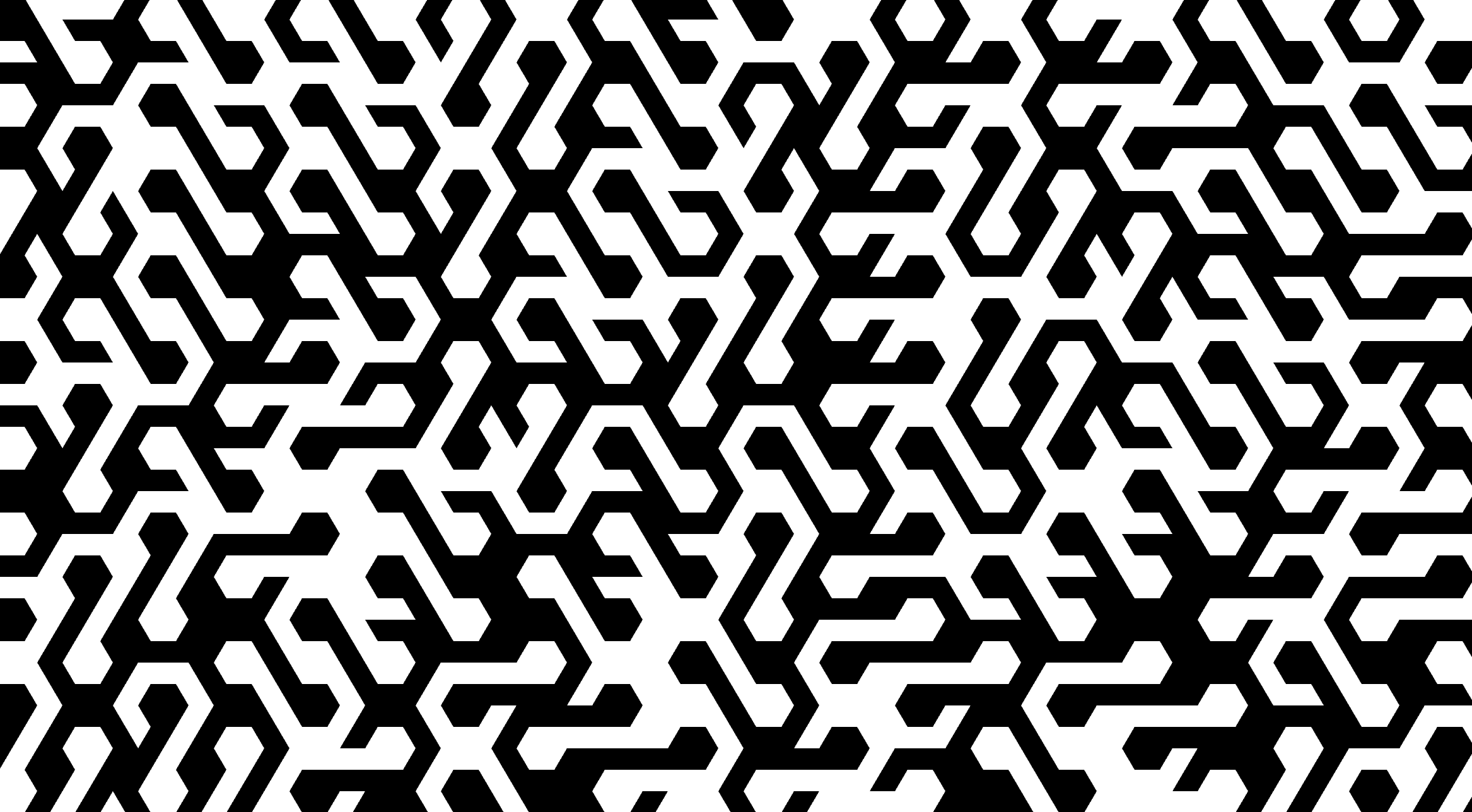 pattern of monoshaped tiles in a triangular grid